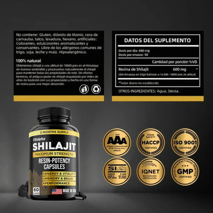 SHILAJIT CAPSULAS VITALIS ORIGINAL - NO COMPRES REPLICAS BARATAS