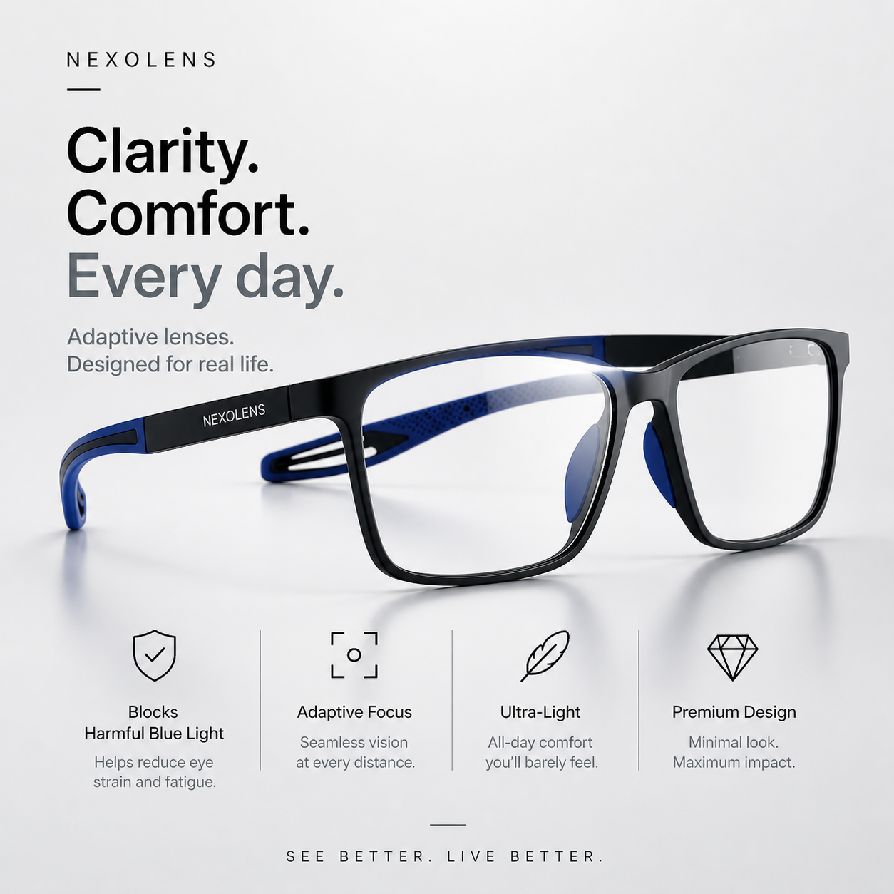 Gafas Nexolens™ de Enfoque Adaptativo + Regalo Premium [Tecnología de Doble Visión]
